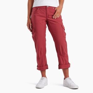 Kuhl Womens 8 Convertible Splash Roll Up Pants Dark Dahlia Red Hiking Outdoors